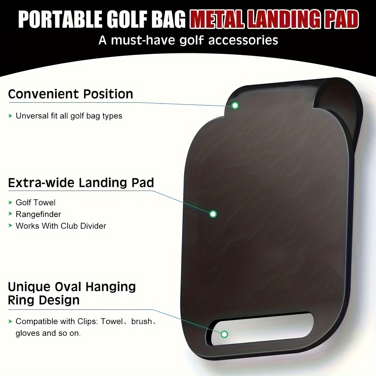 Magnetic Golf Bag Landing Pad（ - Golf Equipment Holder review and price